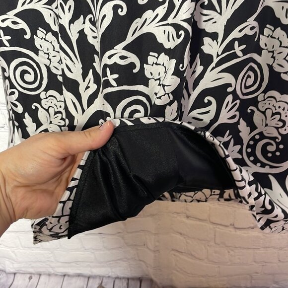 White House Black Market Black White Pure Silk Sweetheart Strapless Dress 6 - Picture 11 of 13